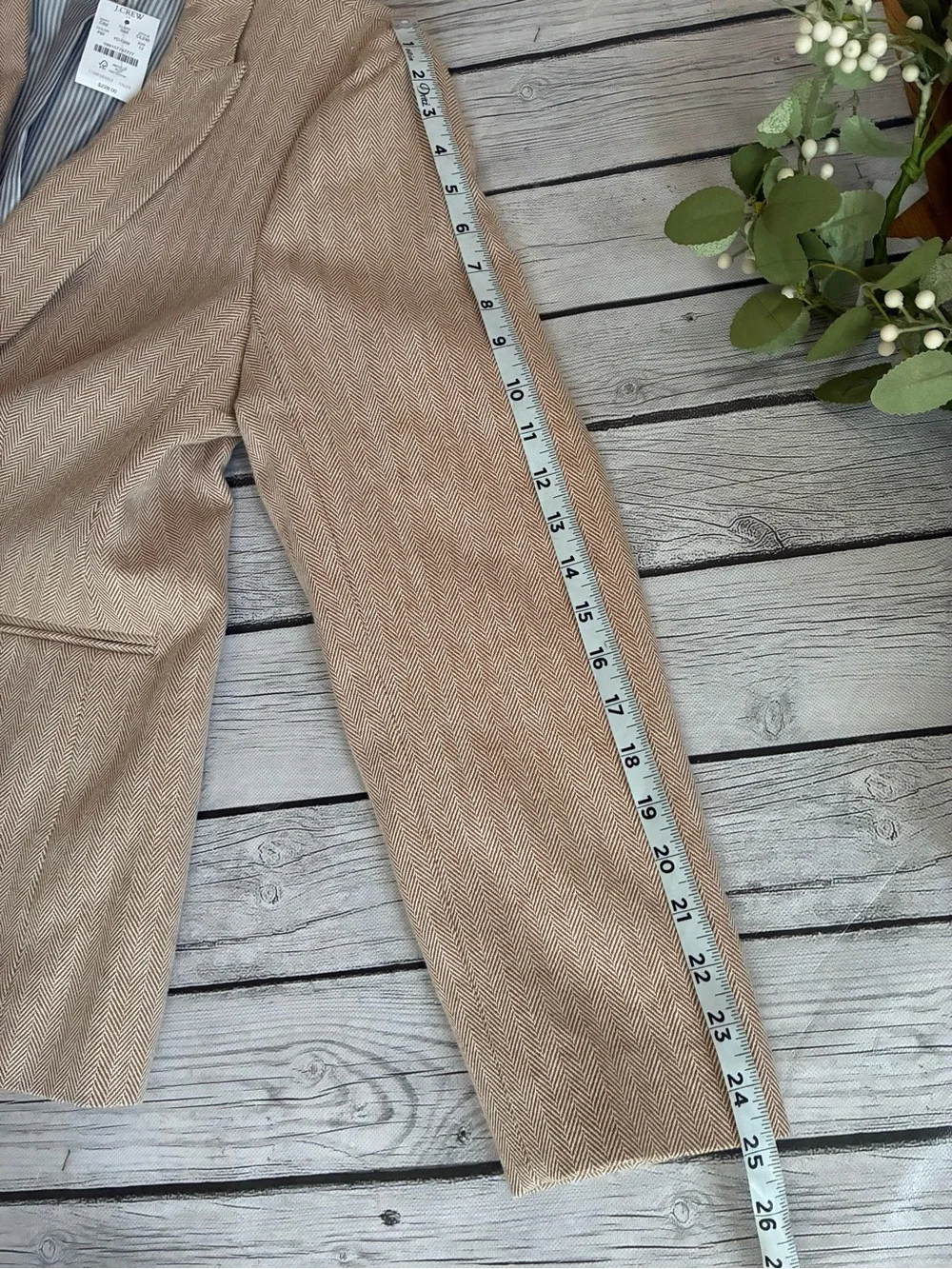 J. Crew Cotton Herringbone Blazer